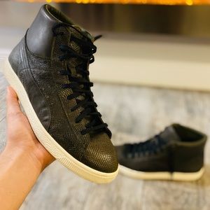 Puma States High Top Olive Snake Skin